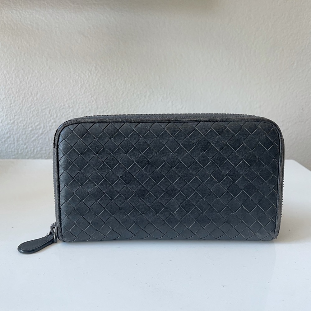 Bottega Veneta Intrecciato Zip Around Wallet